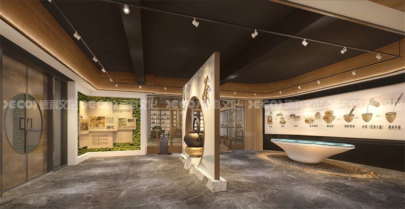 在茶文化展館設(shè)計(jì)中如何設(shè)計(jì)一個(gè)適合展示茶葉與公益慈善的結(jié)合的區(qū)域？
